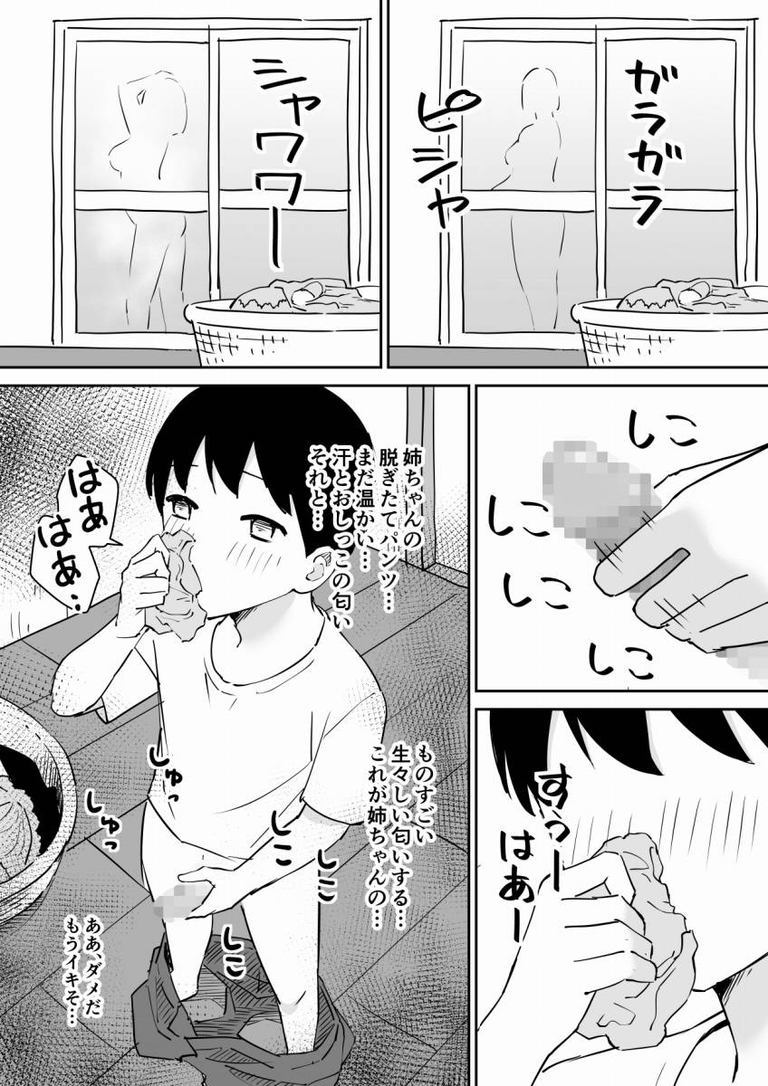 ▲【エロ同人】母ちゃんは料理に夢中、父さんは仕事で家にいない、姉ちゃんは熟睡中…今ならもしかして…「おねショタえっち/たわわなお姉ちゃん」【36枚】 13