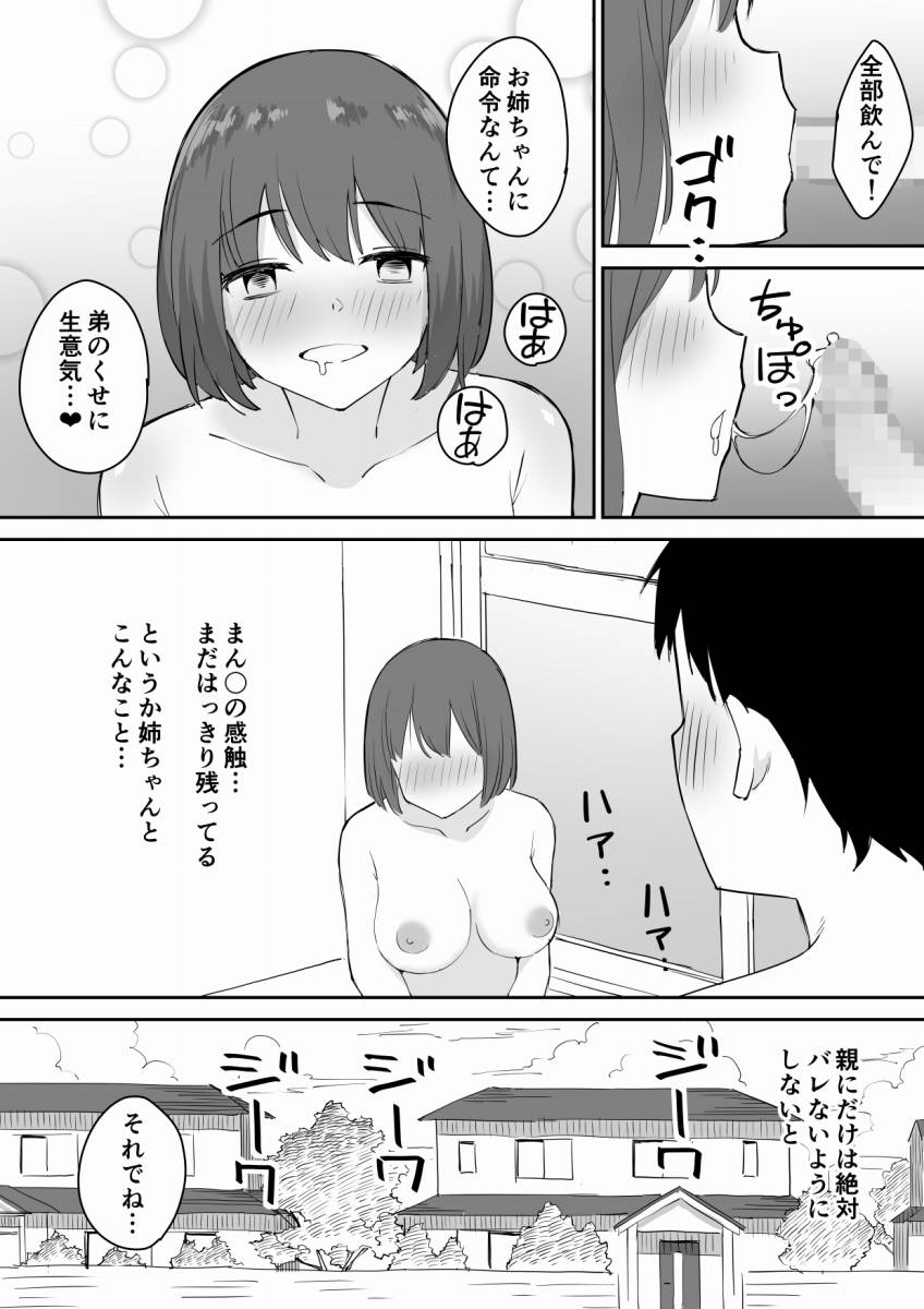 ▲【エロ同人】母ちゃんは料理に夢中、父さんは仕事で家にいない、姉ちゃんは熟睡中…今ならもしかして…「おねショタえっち/たわわなお姉ちゃん」【36枚】 19