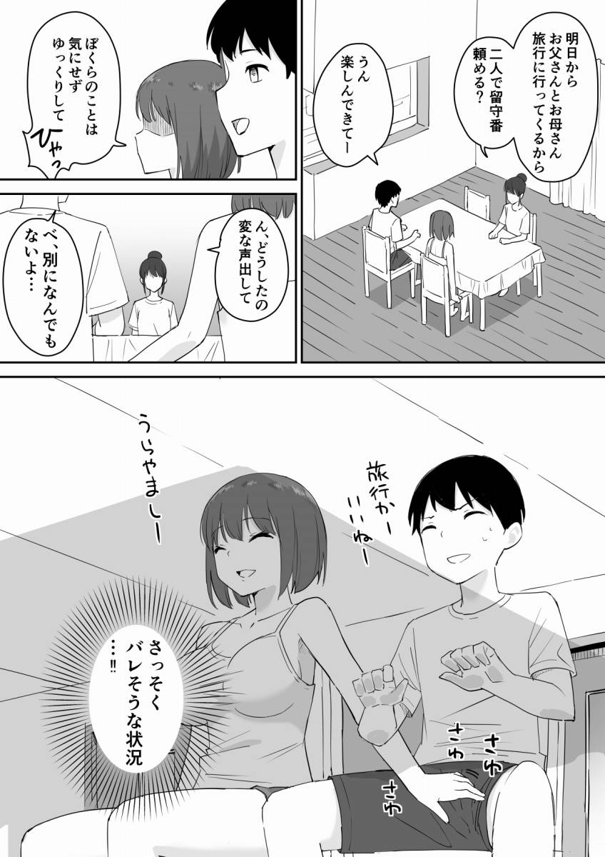 ▲【エロ同人】母ちゃんは料理に夢中、父さんは仕事で家にいない、姉ちゃんは熟睡中…今ならもしかして…「おねショタえっち/たわわなお姉ちゃん」【36枚】 20